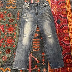 Risen Vintage Wash Straight Leg Jean